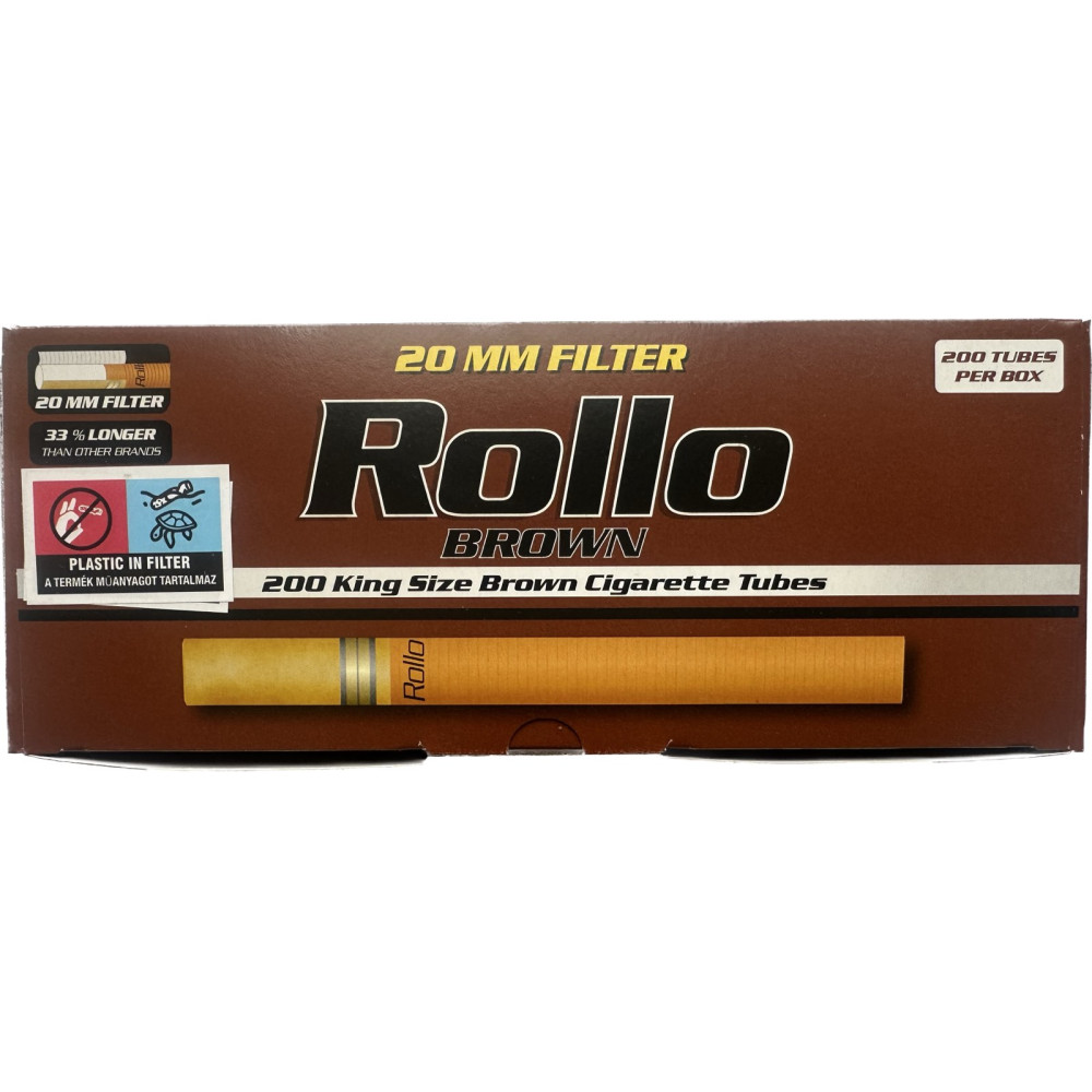 Гильзы Rollo BROWN коричневые 20мм